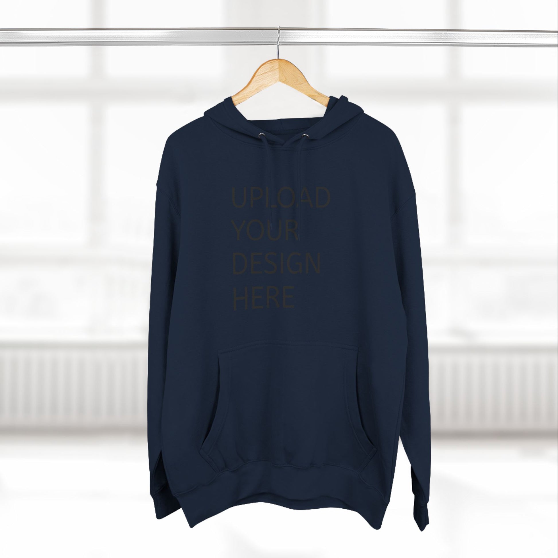 Customizable Three-Panel Fleece Hoodie - Personalize Your Design - Niche hub