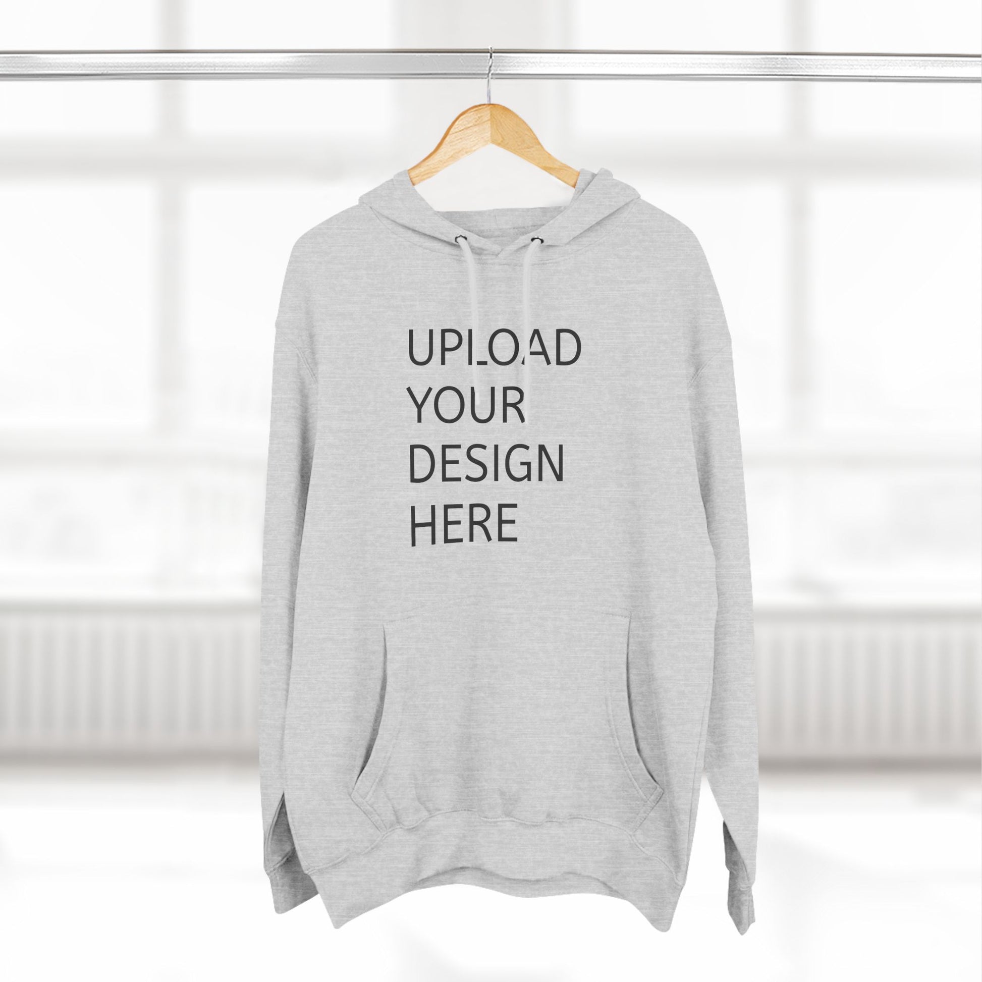 Customizable Three-Panel Fleece Hoodie - Personalize Your Design - Niche hub