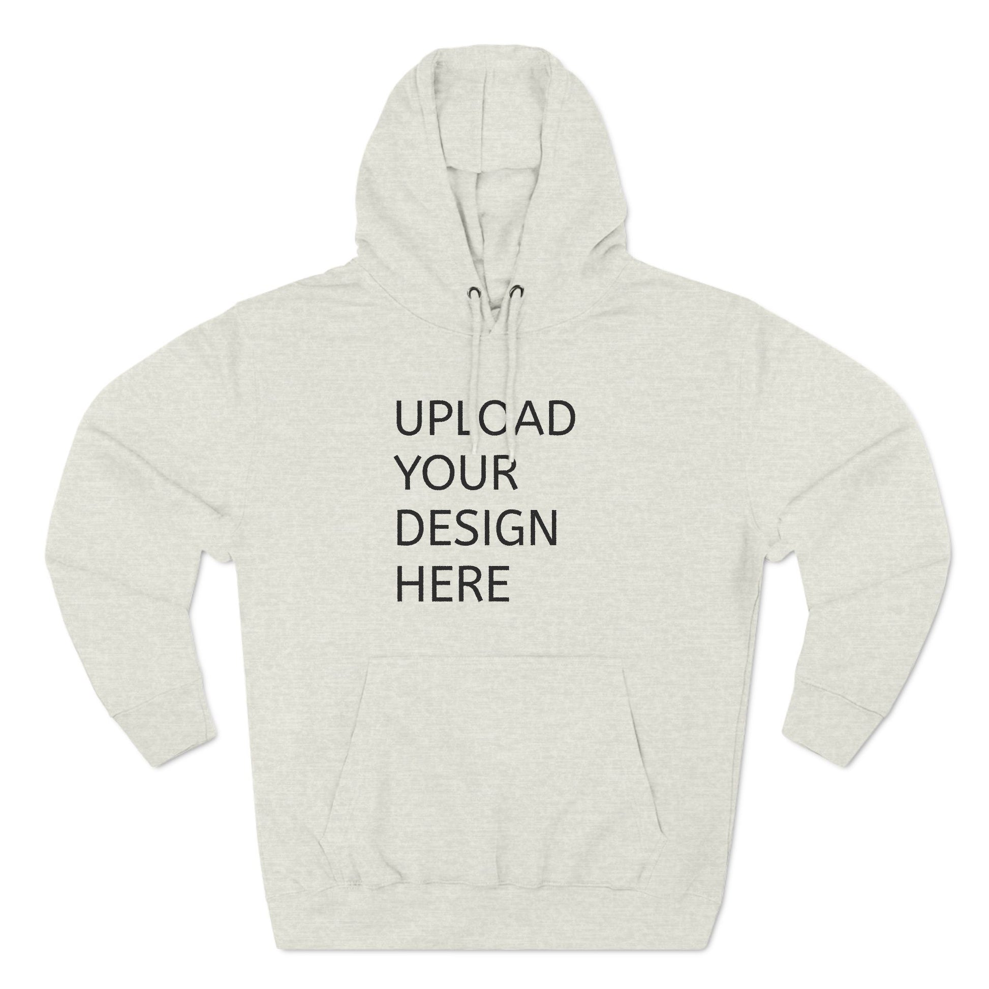 Customizable Three-Panel Fleece Hoodie - Personalize Your Design - Niche hub