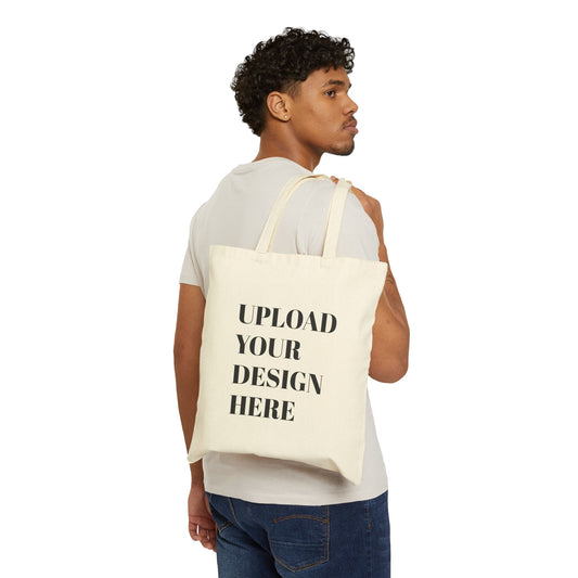 Customizable Cotton Canvas Tote Bag - Upload Your Design