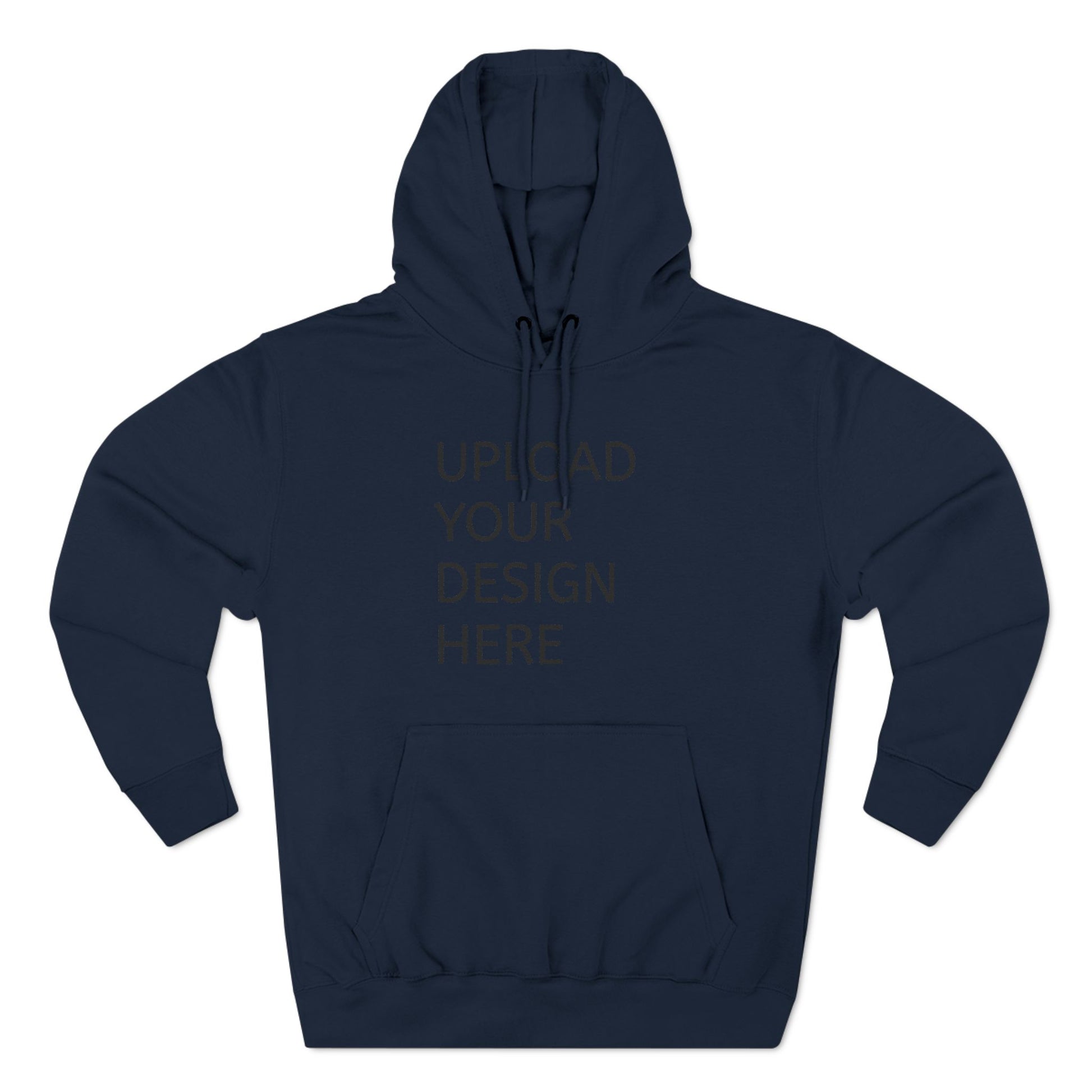 Customizable Three-Panel Fleece Hoodie - Personalize Your Design - Niche hub