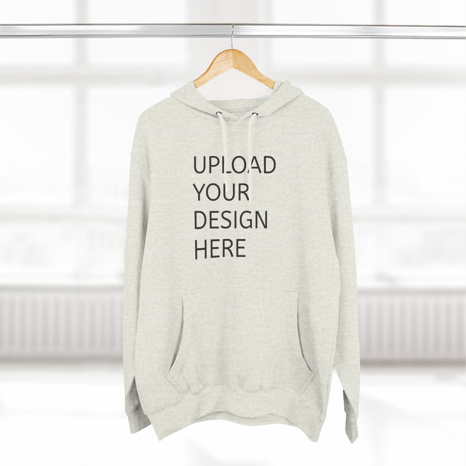 Customizable Three-Panel Fleece Hoodie - Personalize Your Design - Niche hub