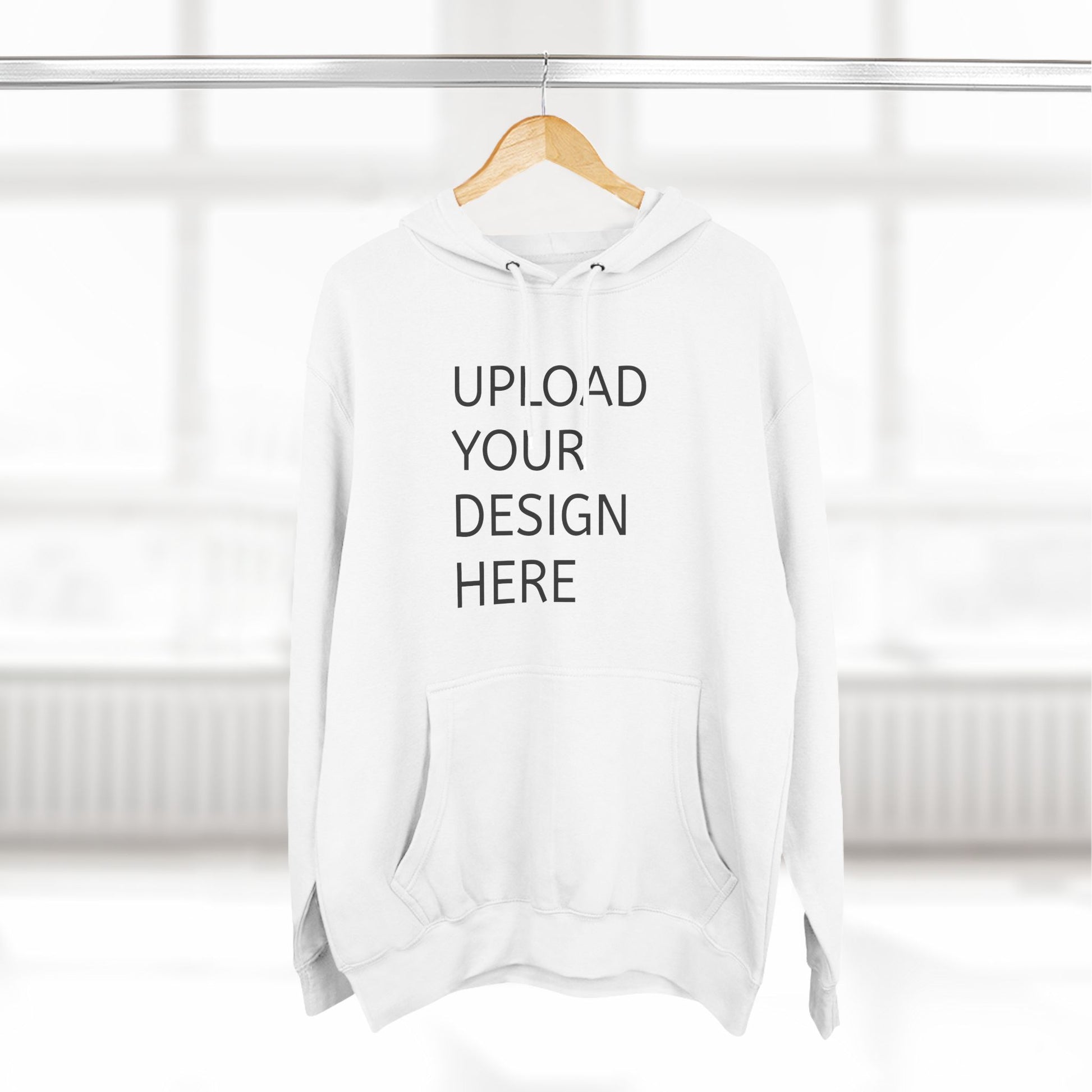 Customizable Three-Panel Fleece Hoodie - Personalize Your Design - Niche hub