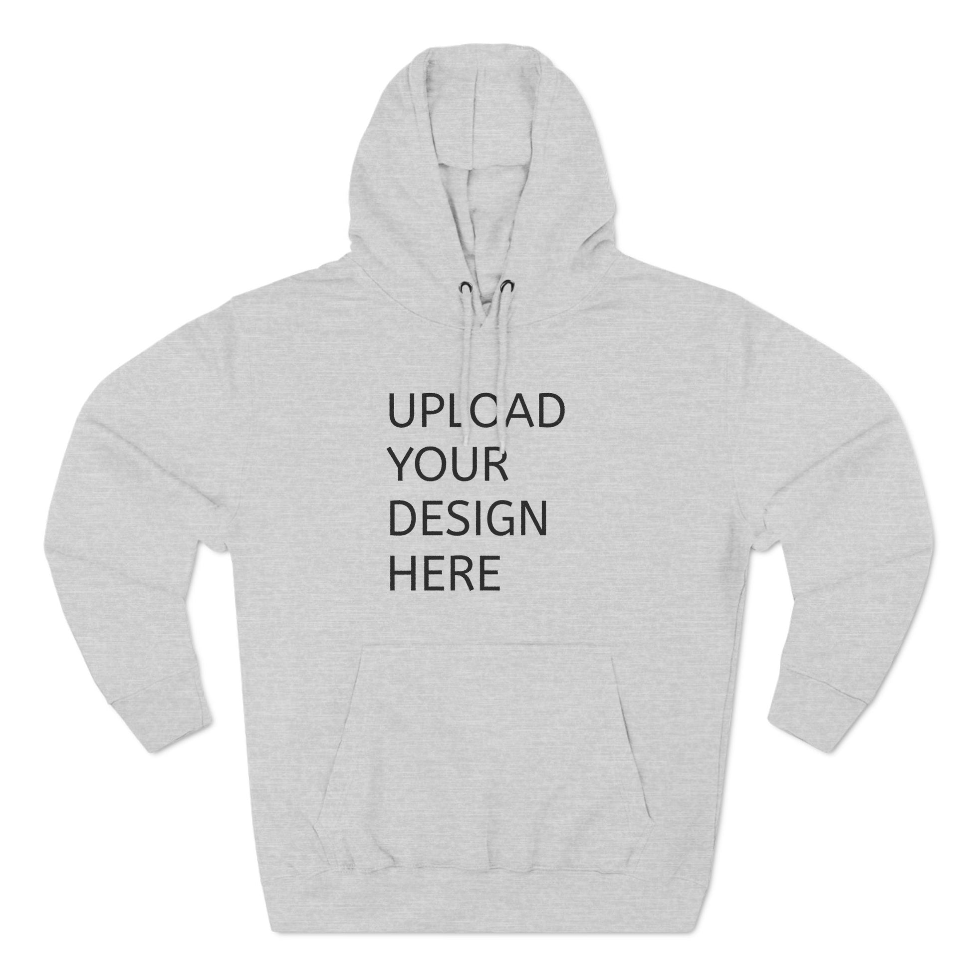 Customizable Three-Panel Fleece Hoodie - Personalize Your Design - Niche hub